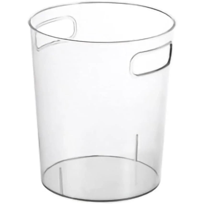 Large Transparent Cylindrical Trash Can with Dual Handles for Home - Gomix Brands Outlet